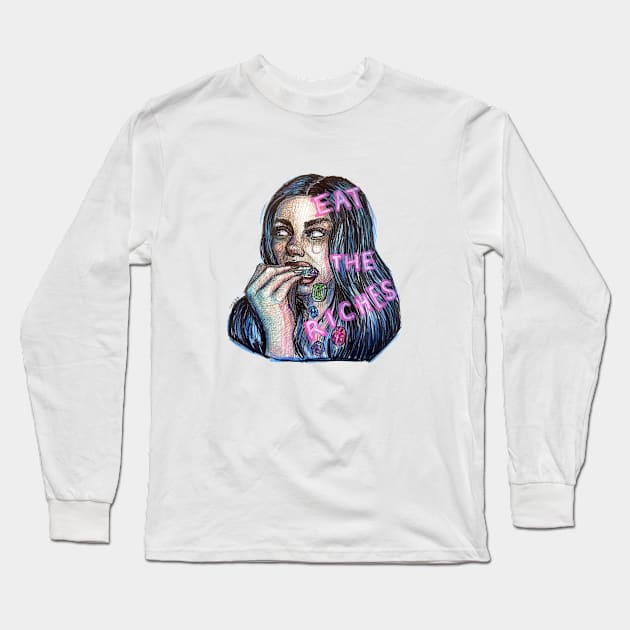 Eat the Riches! Long Sleeve T-Shirt by oonakc